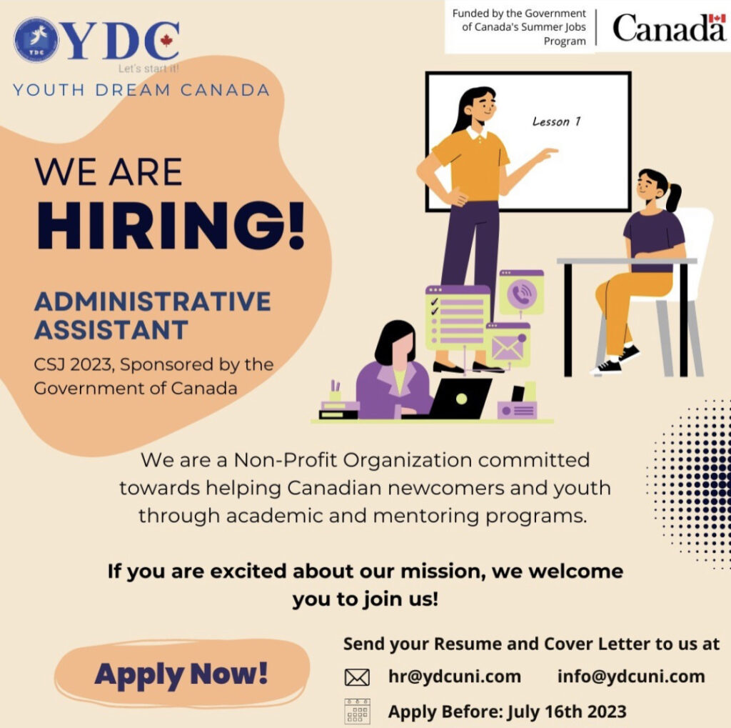 We are hiring Administrative Assistant!